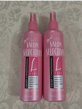 2 Vtg 90's Salon Selectives Helene Curtis Leave In Conditioner Treatment Spray
